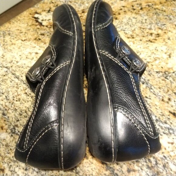 Clarks Bendables Ashland Alpine 62637 Slip On Black Leather Flat Shoes Sz 9 M - Picture 7 of 13
